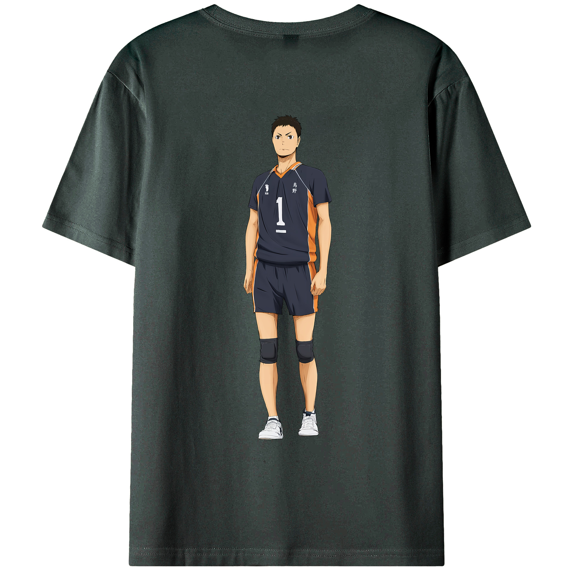（画像用） ハイキュー!! Haikyu!! 綿100％ メンズ半袖Tシャツ（バックプリント） 通気性